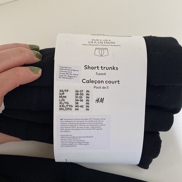 H&M Short Trunks 5 Pack Underwear, Size Small - Picture 2 of 5